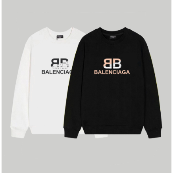 Balenciaga 23S New Double B Print Crew Neck Sweatshirt